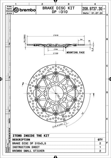 Triumph Daytona 675 [BREMBO RACING] - UPGRADE Disques de frein flottants ronds Supersport - par paire
