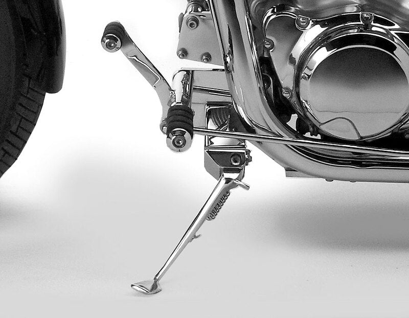 Suzuki Vs 1400 [BURCHARD EXCELLENCE] - système de repose-pieds avant avec certificat de pièces, +25 cm, Suzuki VS 1400 Intruder, Sundance lisse, noir brillant