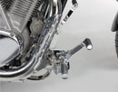 Suzuki Vs 1400 [BURCHARD EXCELLENCE] - système de repose-pieds avant avec certificat de pièces, +25 cm, Suzuki VS 1400 Intruder, Sundance lisse, noir brillant