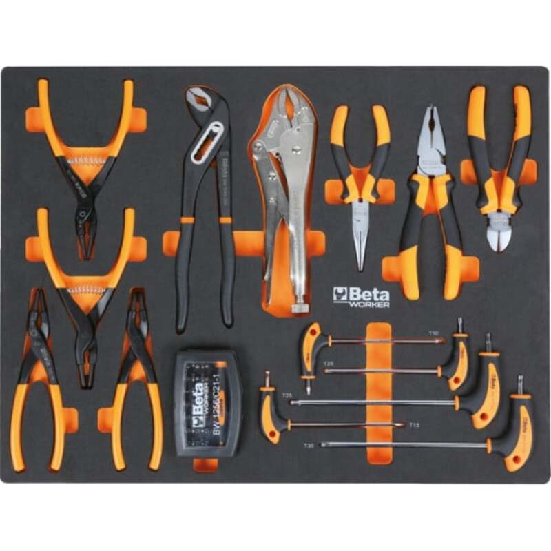 BETA TOOLS C45PRO 2.0 X Werkstatteinrichtung mit 268 Universalwerkzeugen der Beta Worker Serie