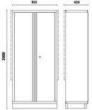 BETA C45PRO 2.0 Werkzeugschrank mit 2 Türen und Halterung