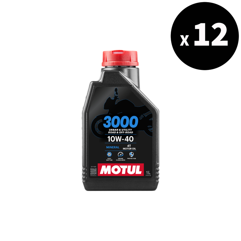 3000 4T Motoröl 10W40, 1L, 12er Pack [Motul]