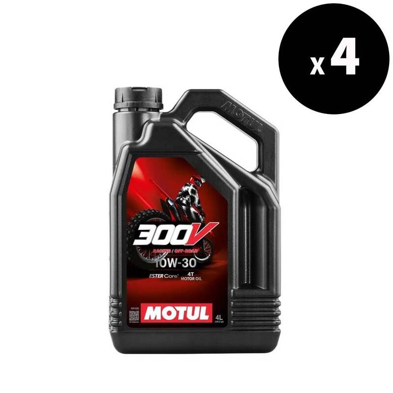 Huile à moteur 10W30 4T pour les courses hors route 4L - MOTUL 300V