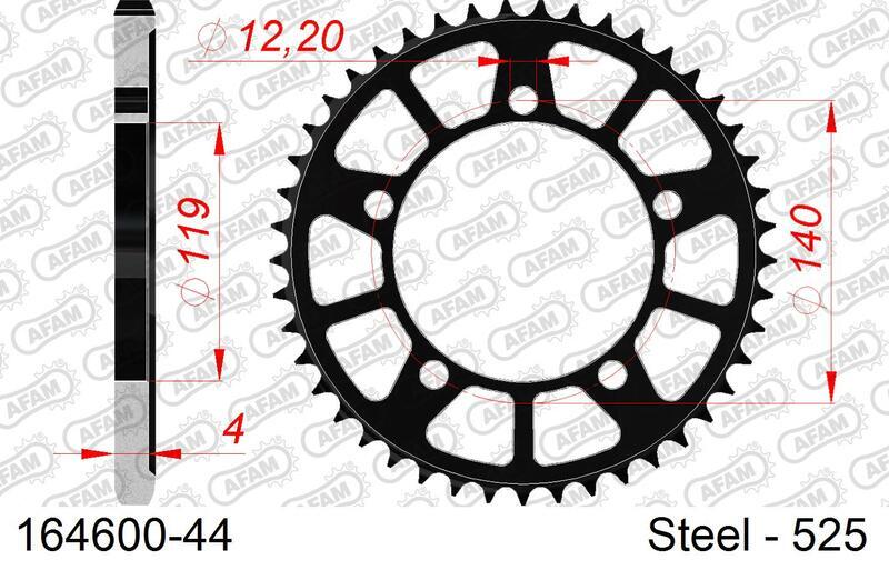 Bmw S 1000 [AFAM] - Chain kit 525XHR3 17/45 Super-reinforced - Standard sprocket