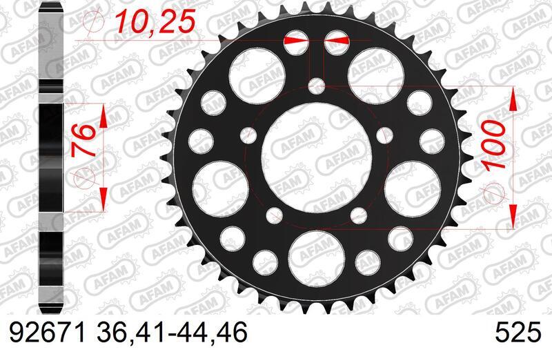Benelli Leoncino 800 [AFAM] - Kit chaîne 525XMR3 16/46 Super renforcé - Pignon standard