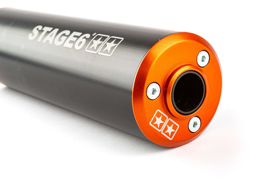 Beta RR Enduro 50 2T - Exhaust Streetrace High Mount left orange black