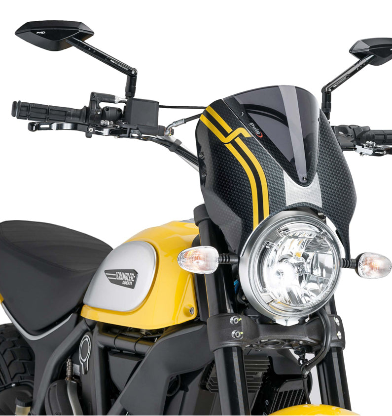 DUCATI SCRAMBLER DESERT SLED [2025] – RetroVision Windshield Visor – Black