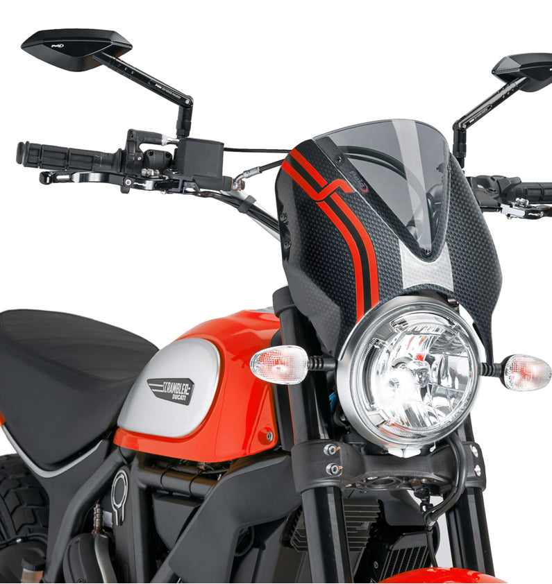 DUCATI SCRAMBLER DESERT SLED [2025] – RetroVision Windshield Visor – Black