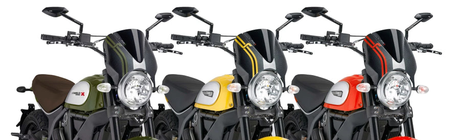 DUCATI SCRAMBLER DESERT SLED [2025] – RetroVision Windshield Visor – Tinted