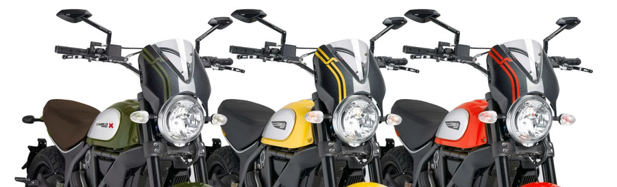 DUCATI SCRAMBLER DESERT SLED [2025] – RetroVision Windshield Visor – Tinted