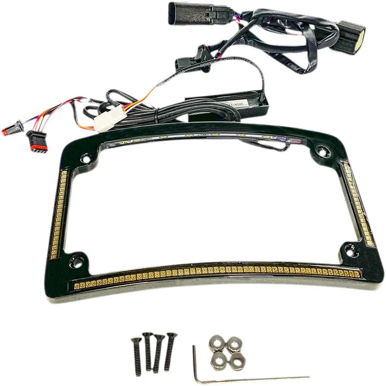 harley davidson flhr [CUSTOM DYNAMICS] – Cadre de plaque d'immatriculation à rayon LED