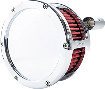 Harley-Davidson FLRT 1690 Freewheeler [2015-2016] - BA Luftfilterkit – Oberfläche: Verchromt, Rot – Bild 1