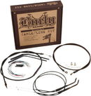 Harley-Davidson Street Bob [BURLY BRAND] - Kit complet de câbles/lignes de guidon en vinyle noir pour cintres Ape-2