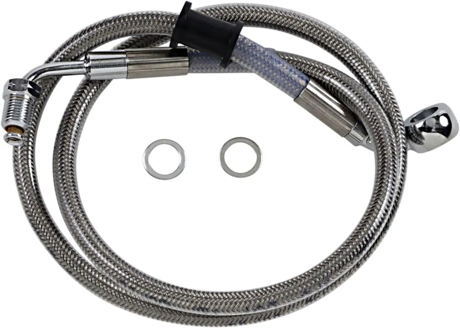 harley davidson flfb [DRAG SPECIALTIES] – Verlängerte Edelstahl-Bremsleitung