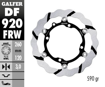 Sherco SE-R 300 Racing [2022] - floating wave brake disc, grooved - picture 2