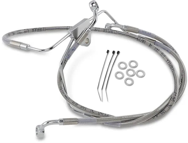Harley Davidson Flhtcui [DRAG SPECIALTIES] – Edelstahl-Bremsleitungs-Kit, verlängert