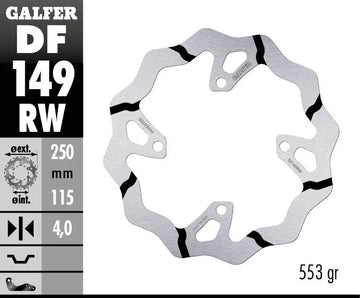 Kawasaki KX 450 F (KX 450 F) [2019-2020] - DISQUE DE FREIN FIXE WAVE RAINURÉ OVERSIZE – Photo 2