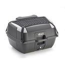 B45 - Topcase Monolock incl. assiette – noir uni / volume 45 litres / inserts gris