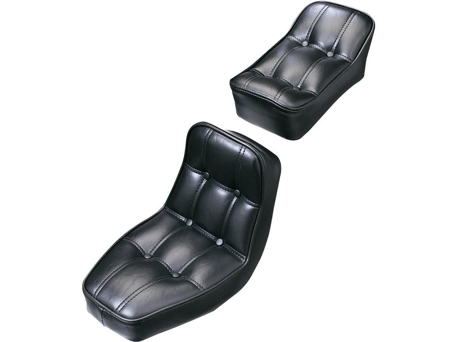 Harley Davidson-Rigid Baron II 2-part smooth seat, black vinyl