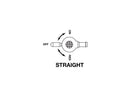 Harley Davidson - 3/8 "npt de carburant valve extérieure droite noire-2