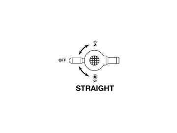 Harley Davidson - 3/8 "npt de carburant valve extérieure droite noire - 0