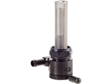 Harley Davidson - Valve de carburant de 22 mm avec le contour de Black Out