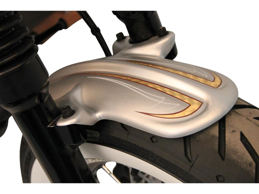 Harley Davidson XL1200X [2010-2015]-front wheel protection sheet "Old School" ready to paint