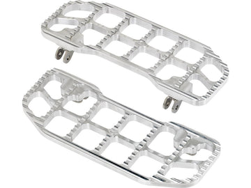 Harley Davidson Touring [1985-2025] – Geriffelte Fußrasten Silber, Roh