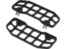 Harley Davidson Touring [1985-2025]-corrugated footrests black, anodized-3