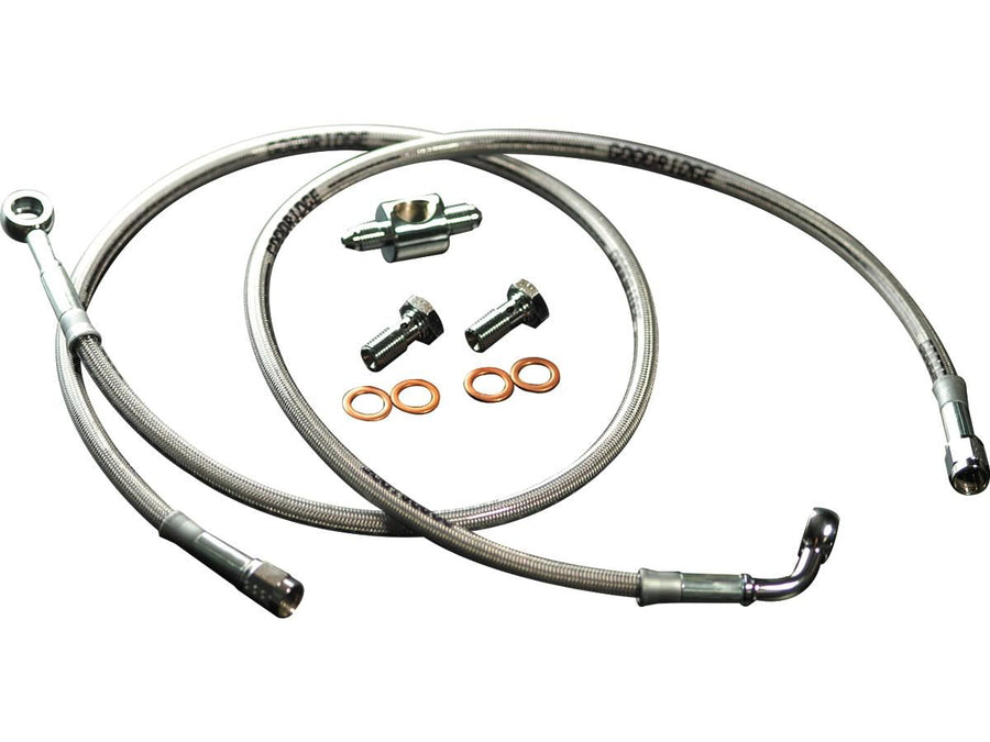 Harley Davidson FLHRC [2008-2008] – Econoline Bremsleitungssatz Edelstahl klar