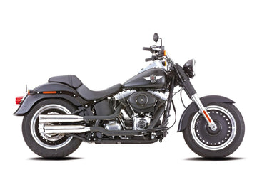 Harley Davidson Flstf [2014-2016] -Double Grooves Pantes-on Polished Silencer