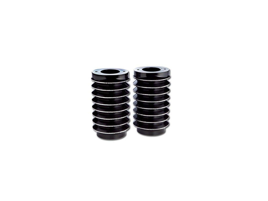 Harley Davidson FLTC [1986-1993] -Retro Fork Protector Black Diamond Cutting