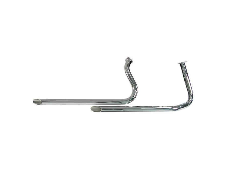 Harley Davidson Fl Shovel [1966-1969]-Shovel generator drag pipes chrome 1,75 "