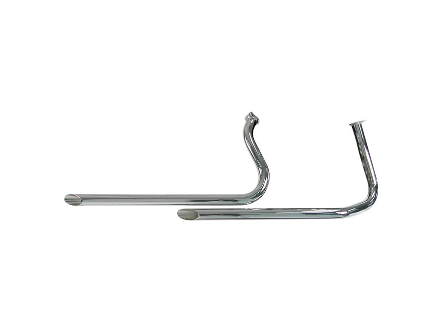 Harley Davidson Fl Shovel [1966-1969]-Shovel generator drag pipes chrome 1,75 "