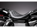 Harley Davidson Dyna [2006-2017] -Bare osé siège de siège diamant stitch schwarzes-1