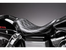 Harley Davidson Dyna [2006-2017] -Bare osé siège de siège diamant stitch schwarzes-4