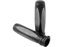 Harley Davidson FL Shovel [1981-1984] – Geriffelte Griffe Schwarz Eloxiert 1" Gaszüge-3