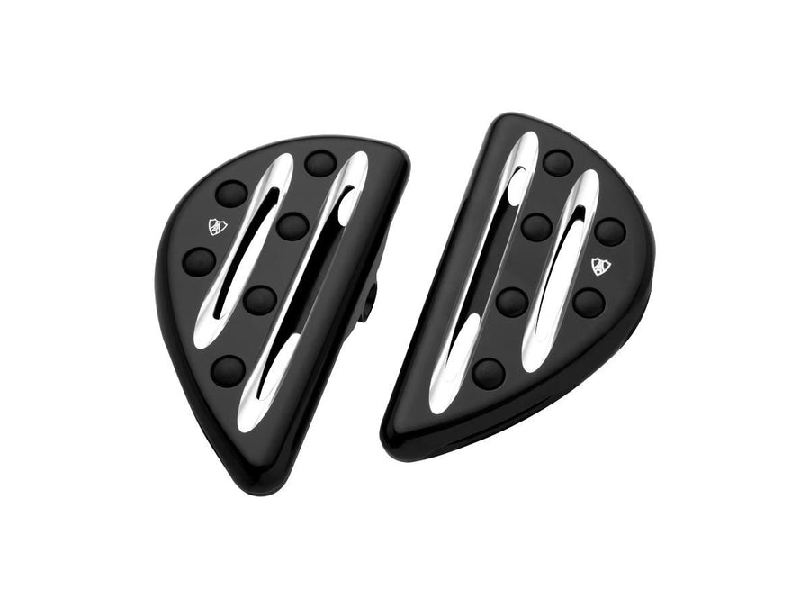 Harley Davidson Touring [1986-2025] – Deep Cut Sozius Trittbretter Schwarz, Eloxiert