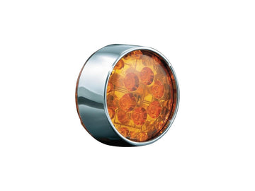 Harley Davidson Flhtcu [2012-2013] -Les blinker de style Flat Insérer Chrome Amber - 0