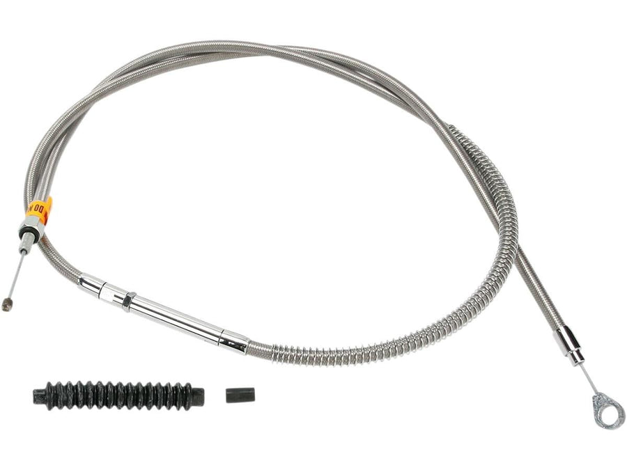 Harley Davidson Dyna [1991-2005] - Câble d'embrayage à revêtement en acier sans étage +14 "Acier inoxydable