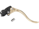 Harley Davidson - Deluxe Brake Base Montage Brass Polished Lever Black 1 "-1