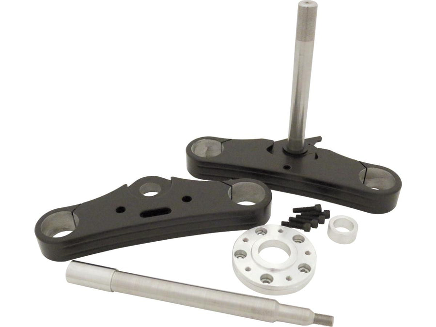 Harley Davidson Dyna [2004-2007] -Fork Bridge, 39 mm, 0 °, ensemble de pont de fourche noir