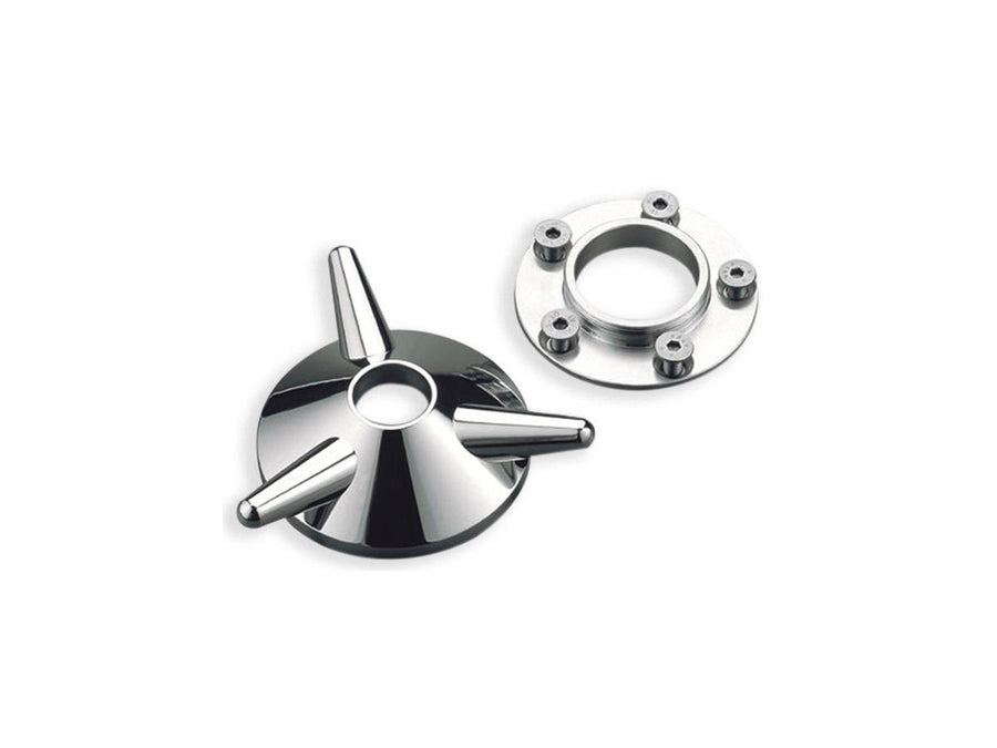 Harley Davidson Dyna [1999-2017] – Vintage Spinner Achsabdeckung Aluminium poliert