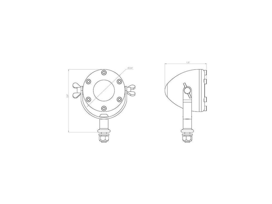 Harley Davidson-LED rear light aluminum polished clearly LED