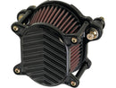 Harley Davidson Dyna [1999-2017] – Omega V-Fin Luftfilter Schwarz-3