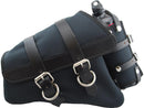 Harley Davidson Sportster [2004-2020] – Canvas Schwingarm Satteltasche mit Flasche-3