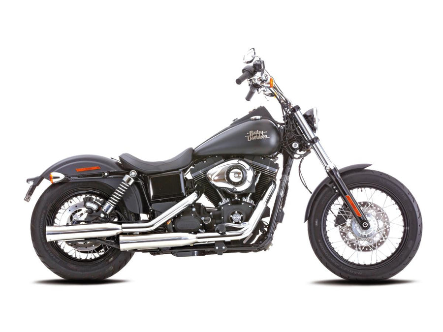 Harley Davidson Dyna [2006-2016] – Doppelrillen Slip-On Schalldämpfer poliert