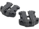 Harley Davidson Softail [2018-2024]-ribbed rocker box cover black cut-3