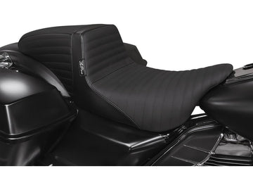 Harley Davidson Touring [2008-2025] -Se-Kickflip Seat plié couture de ruban de flipp noir