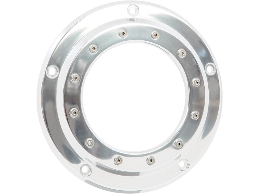 Harley Davidson Dyna [1999-2017]-Porthole Derby Cover 5-hole aluminum polished